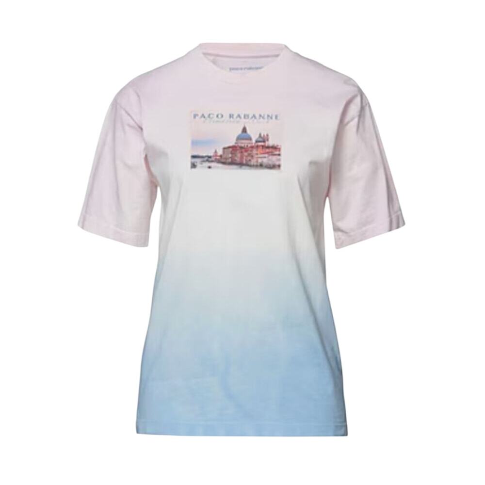 Paco Rabanne Printed cotton jersey T shirt S